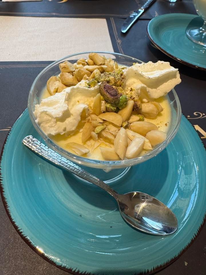 Dessert mit Pistazien